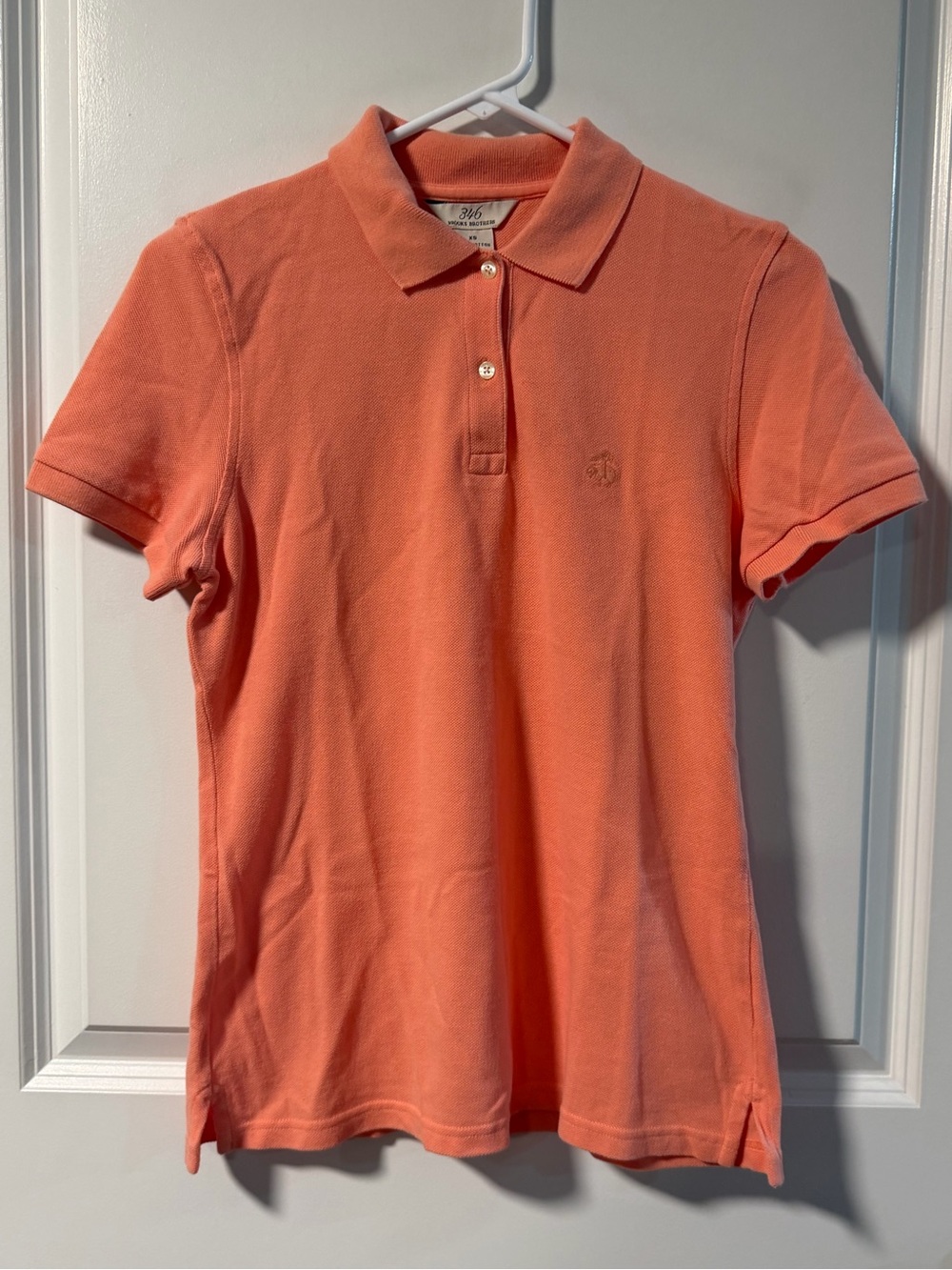 Brooks Brothers Peach Short Sleeve Polo women’s